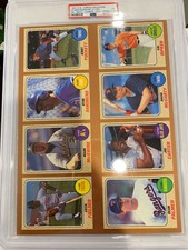 1991 Baseball Cards Magazine Repli-cards 8-card PANEL Puckett Sandberg PSA 1.5