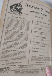 Vintage Sci Fi 30s Amazing Stories Harl Vincent Pulp Fiction Fan Magazine Book - Imagen 1 de 7