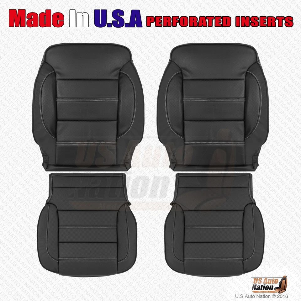 2015 2016 2017 2018 2019 GMC Yukon DENALI Driver Passenger Leather Cover Black - Image 1 of 1