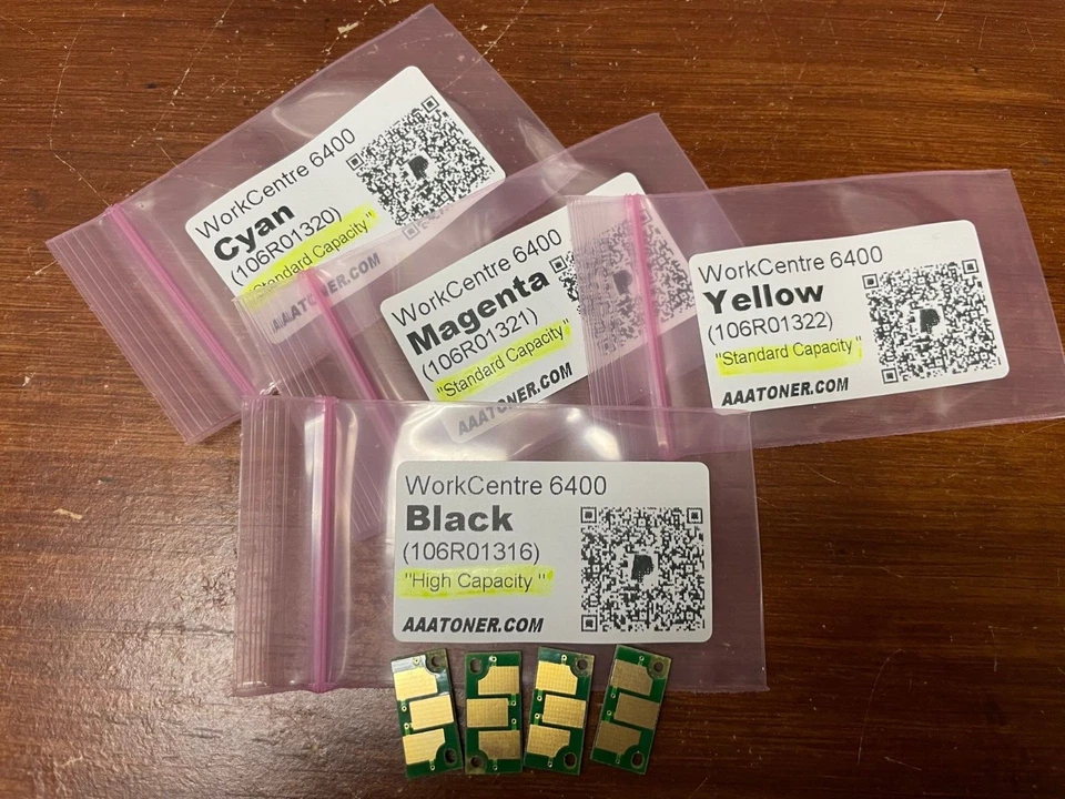 4 Toner Chips for Xerox WorkCentre 6400 (Standard Capacity) Refill - Image 1 of 1
