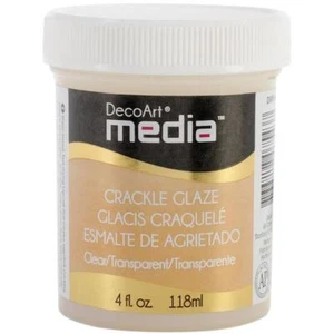 DecoArt Media Crackle Glaze 4 oz (118 ml) - trasparente DMM16 - Foto 1 di 2
