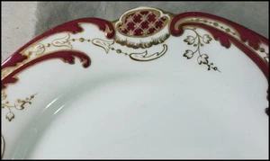 2 antike Mintons A.B. Daniell & Sons Rokoko-Stil Schrankplatten geprägt 10" - Bild 1 von 11