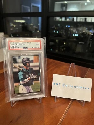 2019 Bowman Heritage Chrome Julio Rodriguez #18 PSA 9 MINT🔥🔥INVEST🔥🔥 - Image 1 of 4