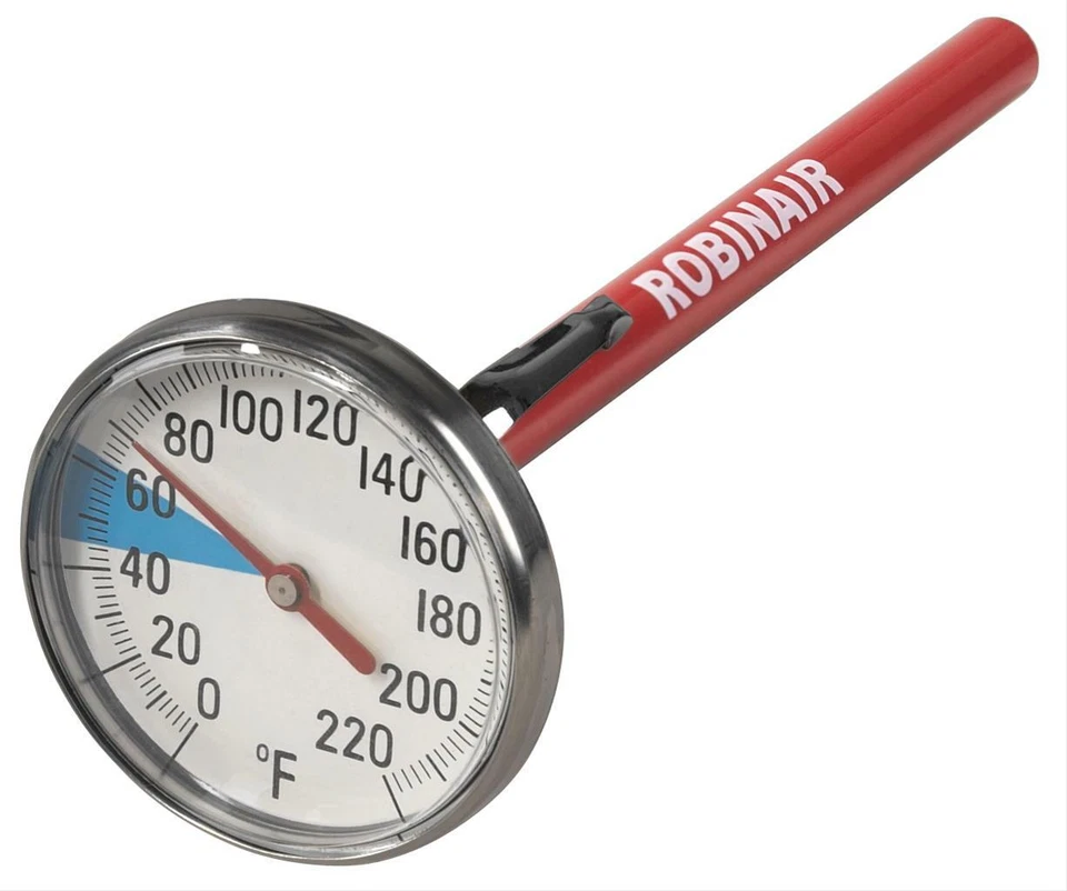Termómetro de esfera Robinair 10945 0-220 grados F Foto 1 de 1