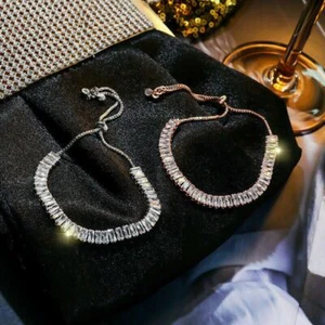 Brazalete de circón de cristal dorado astilla moda para mujeres joyería ajustable - Imagen 1 de 14