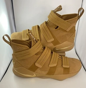 Nike Zoom LeBron Soldier 11 Wheat 897646-700 Men's Size 14 Great Condition Rare - Picture 1 of 15