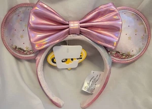 SHDL Disney Shanghai holographische Schleife und Stern glitzer rosa Ohren neu mit Etikett 2020 - Bild 1 von 8