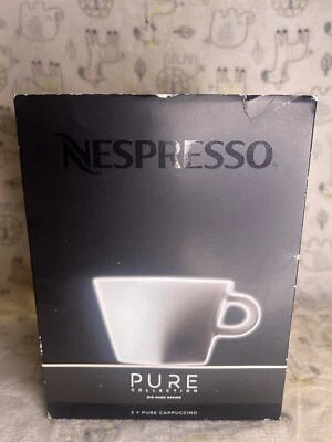 JUEGO DE 2 TAZAS Y PLATILLOS DE CAPUCHINO PURO NESPRESSO ¡NUEVO! Foto 1 de 4