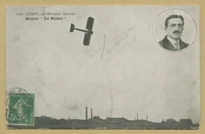 Leon Letort (1889-1913) - Pioneer aviatore francese - rara foto firmata - 1913 - Foto 1 di 2