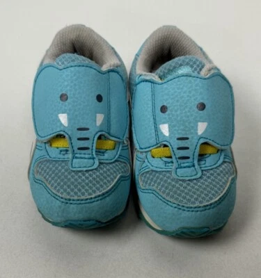 ZAPATOS PARA CORRER ASICS SCHOOLYARD ELEPHANT ZOOLÓGICO NIÑO BEBÉ K5 5 AZUL BLANCO Foto 1 de 4