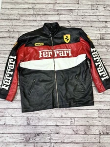 Ferrari Jacket Motorcecle Leather Mens Size 5XL - Picture 1 of 16