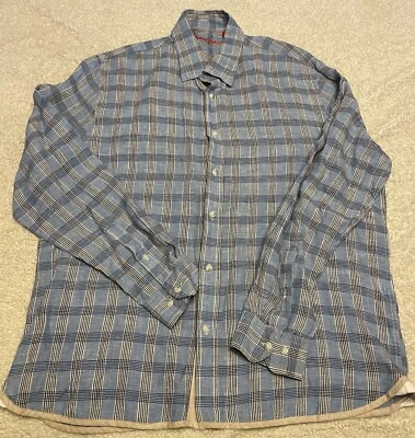 Report Collection Shirt Men's XL 100% Linen Long Sleeve Button Up - Image 1 of 4