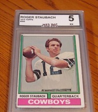 ROGER STAUBACH****1974 TOPPS---EX 5-----COWBOYS----- #500---SET BREAK---MAD DOG