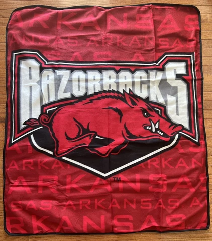 Arkansas Razorbacks NCAA 48” x 56” Travel Picnic Emergency Blanket Cover