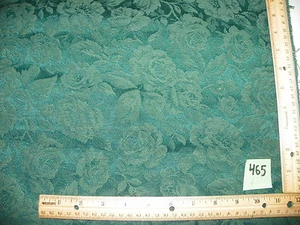 Dark Green Flower Print Fabric / Upholstery Fabric 1 Yard R465 - Picture 1 of 1