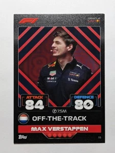 2022 Topps Turbo Attax F1 Formula 1 Max Verstappen OFF-THE-TRACK #15 - Picture 1 of 1