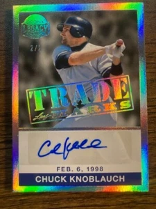 2024 Leaf Bronx Legacy NYC Trademarks Chuck Knoblauch Auto #2/2 - Picture 1 of 2