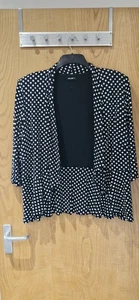 Roman Evening/dress Jacket Size 18 Black/white Polkadot Nwot 3/4 Sleeve Lined - Picture 1 of 6