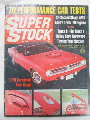 BACK ISSUE SUPER STOCK & DRAG ILLUSTRATED OCTOBER 1969, HEMI 'CUDA, TASCA, BYRON - Imagem 1 de 4