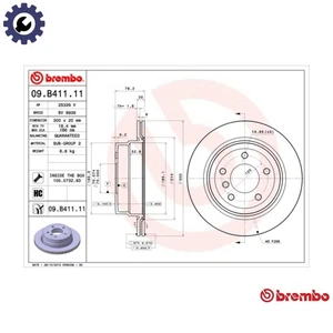2x BRAKE DISC 09.B411.11 FOR BMW N47D20B/D 2.0L 4cyl 1 Convertible E88 - Picture 1 of 10