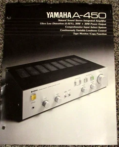 Yamaha A-450 Integrated Amplifier Receiver Original Sales Brochure Manual - Picture 1 of 2