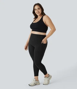 HALARA Women’s Black UltraSculpt SoCinched High Waisted Tummy Control Pocket Sha - Picture 1 of 10