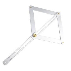Practical Square Protractor Protractor Corner Angle Finder Gauge Silver - Picture 1 of 12
