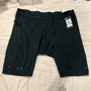 Under Armour UA Smartform Rush Long Compression Shorts Black 1373016 MENS 3XL - Picture 1 of 8