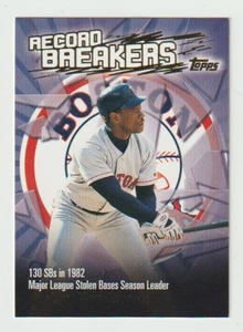 2002 Topps Record Breakers #RB-RH RICKEY HENDERSON Boston Red Sox - Picture 1 of 1