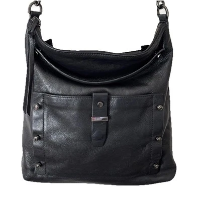 BOTKIER Warren Black Soft Leather Womens Crossbody Handbag Studded - Image 1 of 4