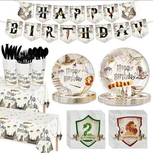 HARRY POTTER Happy Birthday Party Tableware, 170 pcs Paper Plates, Cups, Banner - Picture 1 of 1