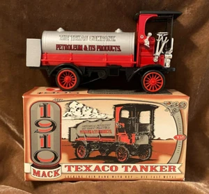 The ERTL Co "1910 MACK TEXACO TANKER" Die Cast Metal Coin Bank ~ New in Box - Picture 1 of 9