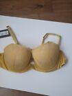 Autograph Yellow Ochre Lace Padded Full Cup Underwired Bra 40A