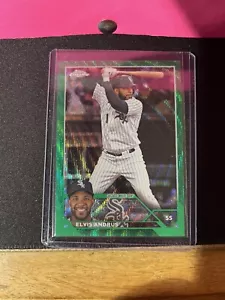 2023 TOPPS CHROME UPDATE ELVIS ANDURS USC182 GREEN WAVE REFRACTOR 18/99 mint - Picture 1 of 4