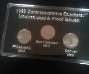 1999 COMMEMORATIVE QUATERS UNCURCULATED & PROOF ISSUES, SEALED IN BOX - Picture 1 of 14