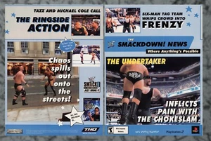 WWF SmackDown! Just Bring It The Rock PS2 2-seitig Original 2001 Vintage Printwerbung - Bild 1 von 1