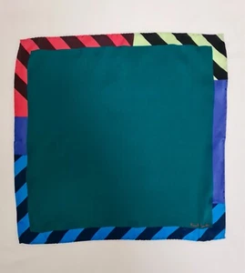 New Paul Smith Pocket Square “Chevron” Handkerchief green/multi - Picture 1 of 3