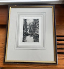 Luigi Kasimir Etching Venice Canals? Professionally Matted And Framed