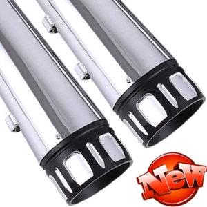 DNA 4" Megaphone Exhaust Mufflers Slip-On For Harley Electra Glide 1995-2016 US - Picture 1 of 11