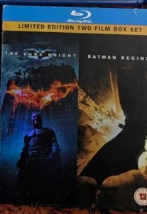 The Dark Knight (2 discs) & Batman Begins (1 Disc) 2 Film Blu Ray Ltd Ed Boxset - Picture 1 of 1