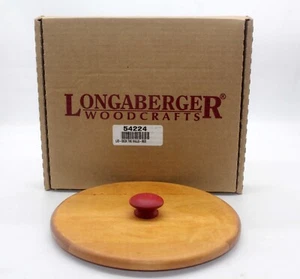 Longaberger Tapa Redonda Madera #54224 DECK THE HALLS 7,5 Pulgadas Repuesto Nuevo - Imagen 1 de 6