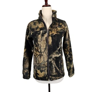 Columbia Jacket Mens M 10/12 Camouflage Camo Fleece Full Zip Long Sleeve Youth - Picture 1 of 13