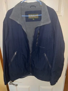 TIMBERLAND WEATHERGEAR WATERPROOF MENS SZ XL NAVY BLUE LINED 4 POCKET JACKET - Bild 1 von 2