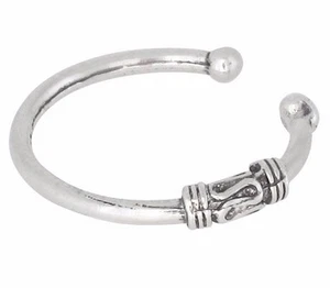 Sterling Silver .925 Bali Style Ear Cuff Clip-on Adjustable Oxidized Made in USA - Picture 1 of 1