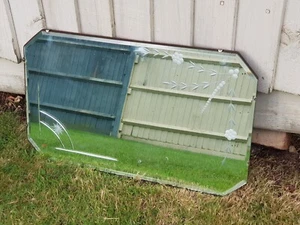 Vintage Art Nouveau Floral Etched Mirror 61cm x 36cm - Picture 1 of 16