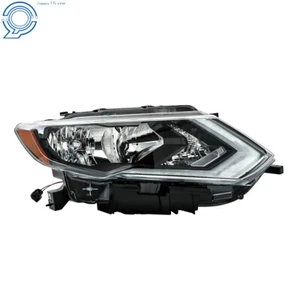 Headlight Headlamp For 2017-2019 Nissan Rogue Halogen LED DRL Passenger Side - Picture 1 of 19