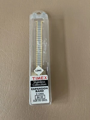 Vtg Womens NiB Timex Silver Gold Tone Stainless Exp. Bands 8-12mm. - Image 1 of 4