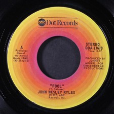 JOHN WESLEY RYLES: fool / i fought the law ABC DOT 7" Single 45 RPM