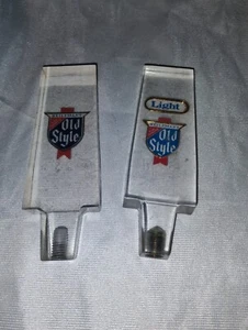 Pair Acrylic Old Style Old Style Light Bar Taps Man Cave Bar - Picture 1 of 3