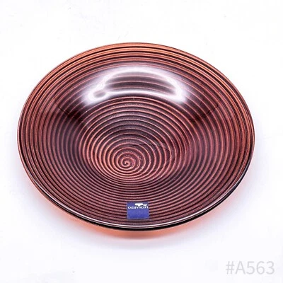 Vintage LEONARDO Bol de Présentation Glas Avec Original-Aufkleber Braun 20 CM Ø - Photo 1/4